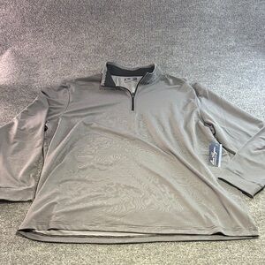 Peter Millar Gray Long-Sleeve Quarter-Zip Pullover
